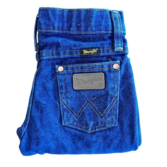 Wrangler Boys 7 REG Dark Wash Denim Jeans Classic Cowboy Cut - Picture 1 of 8